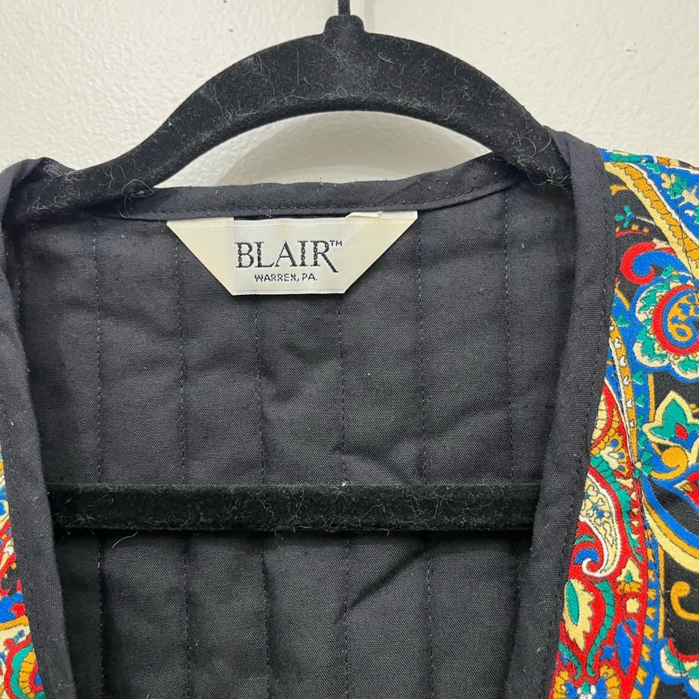 Vintage Blair Colorful Paisley Vest Sz S - Picture 3 of 3
